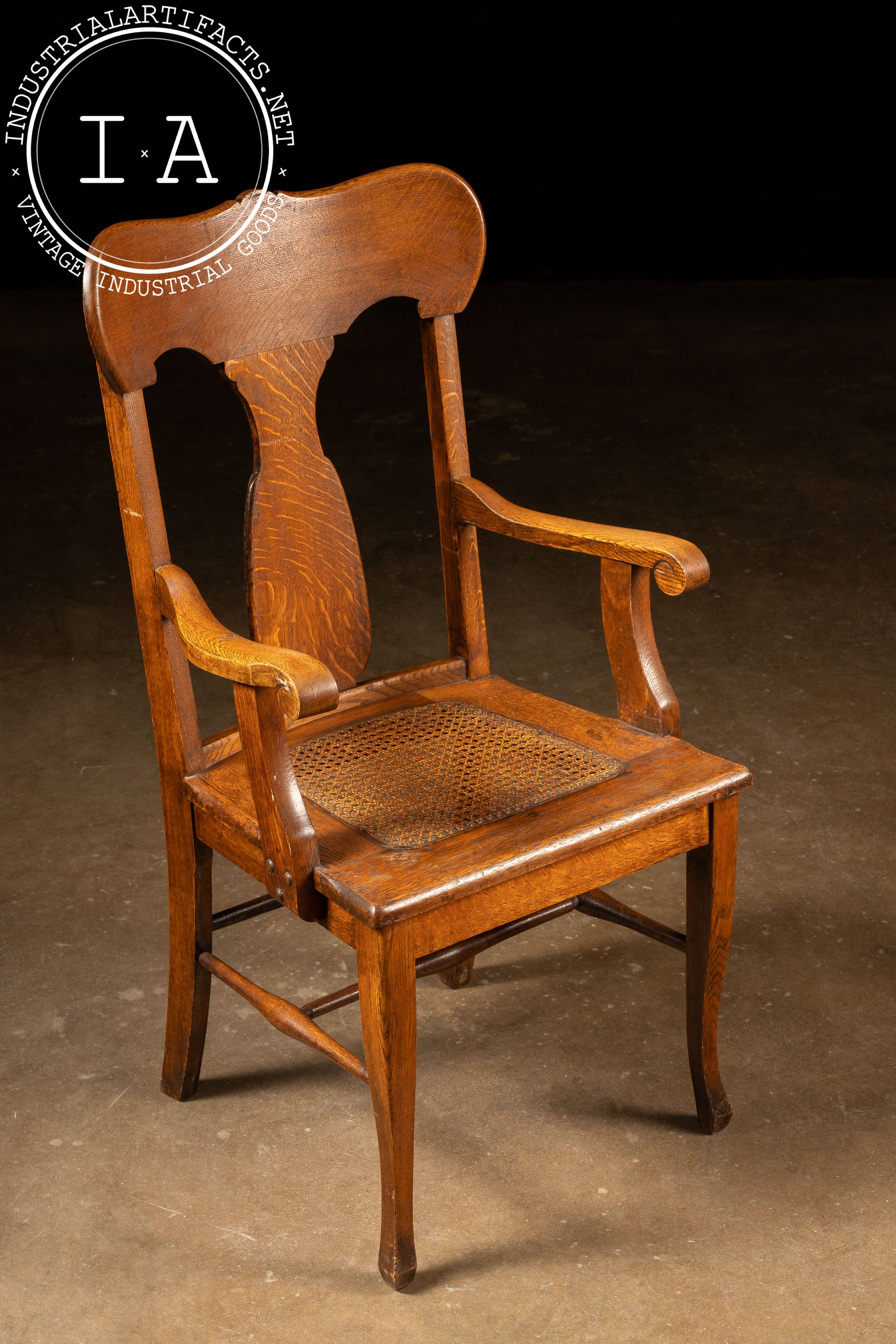Antique Quarter-Sawn Oak Side Chair – Industrial Artifacts
