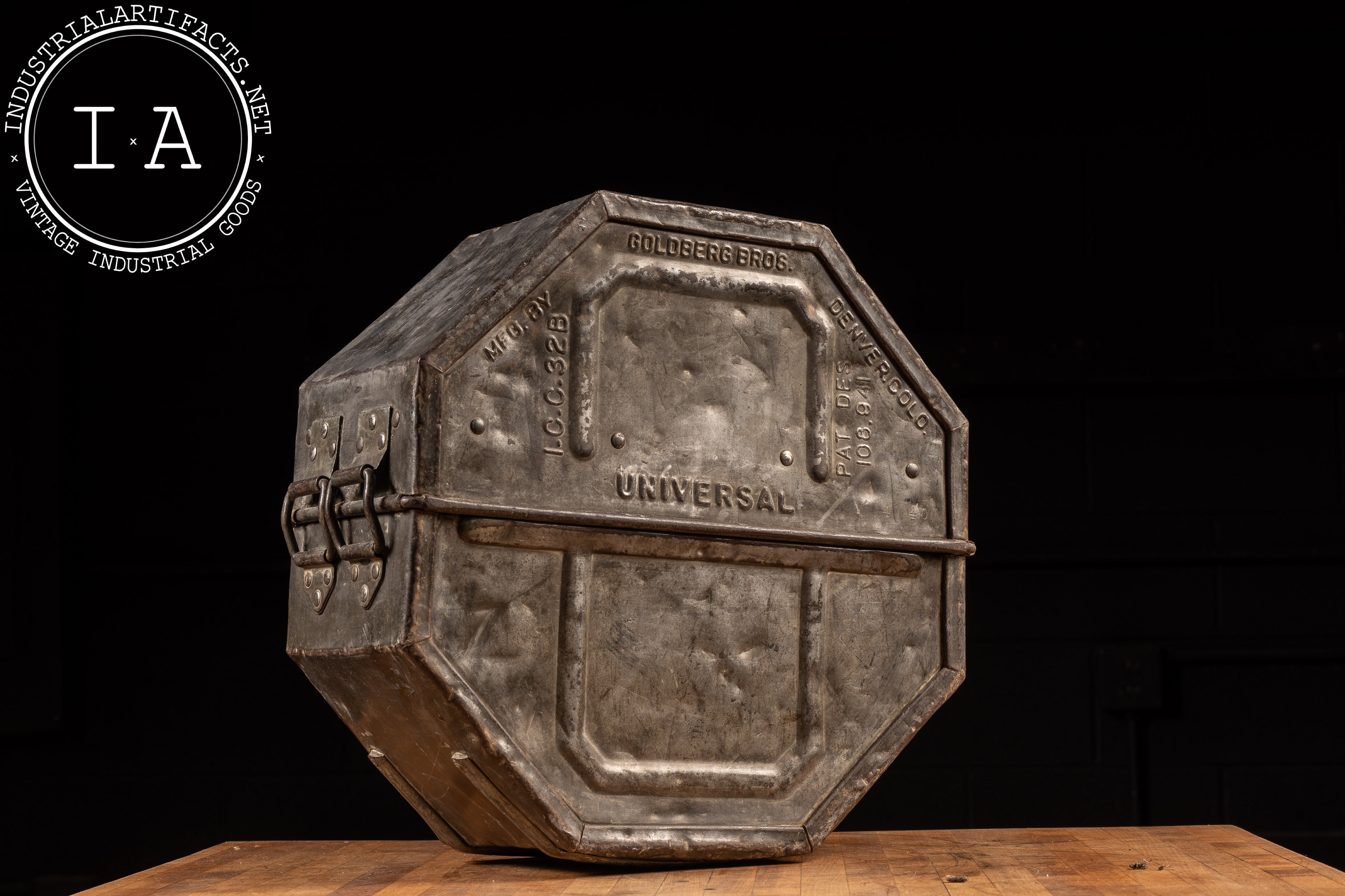 c. 1940s Goldberg Bros. Film Reel Canister Industrial Artifacts