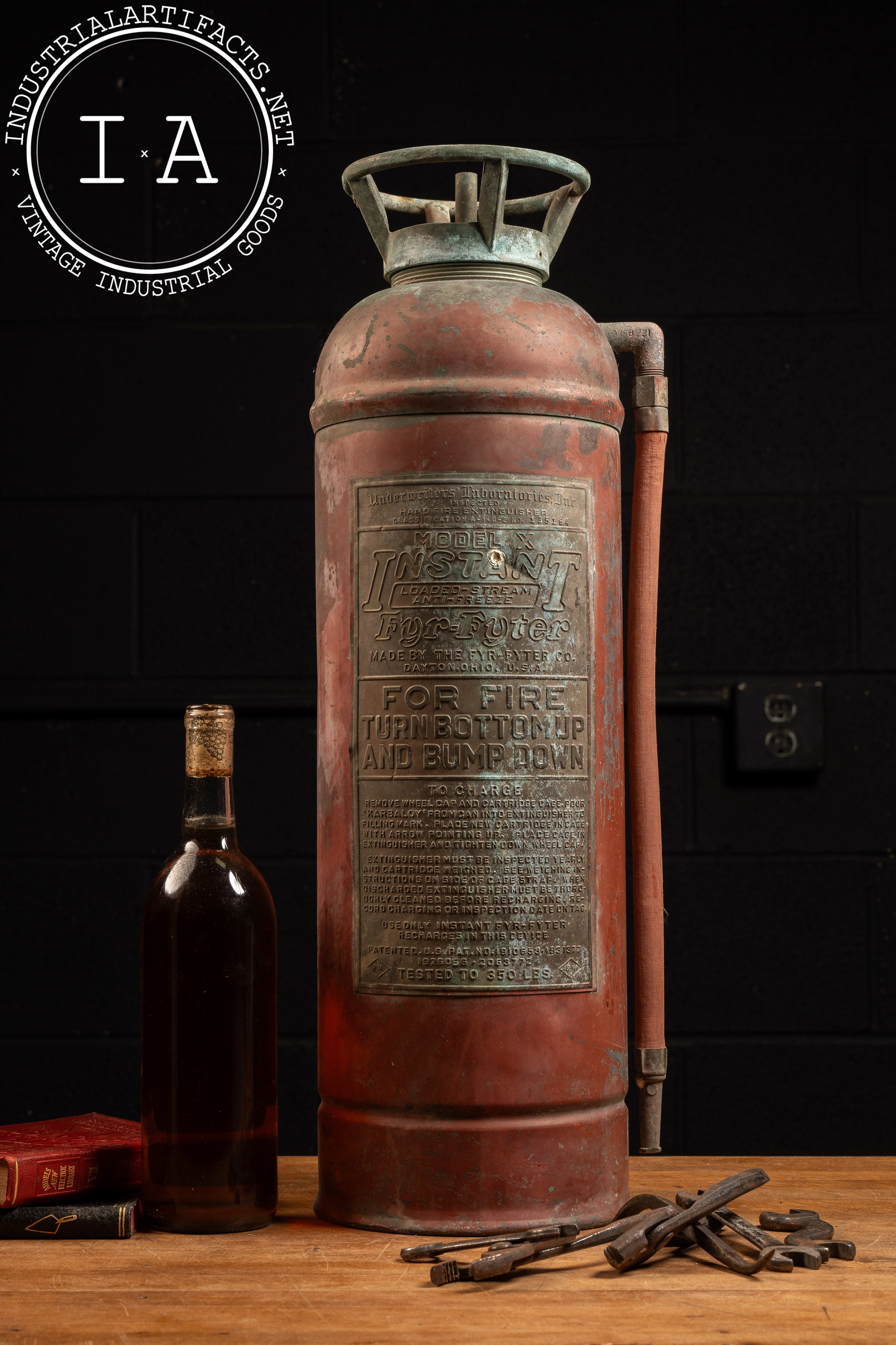 Buy Antique Historic Chicago Fire Hose Cart and Fire Extinguisher