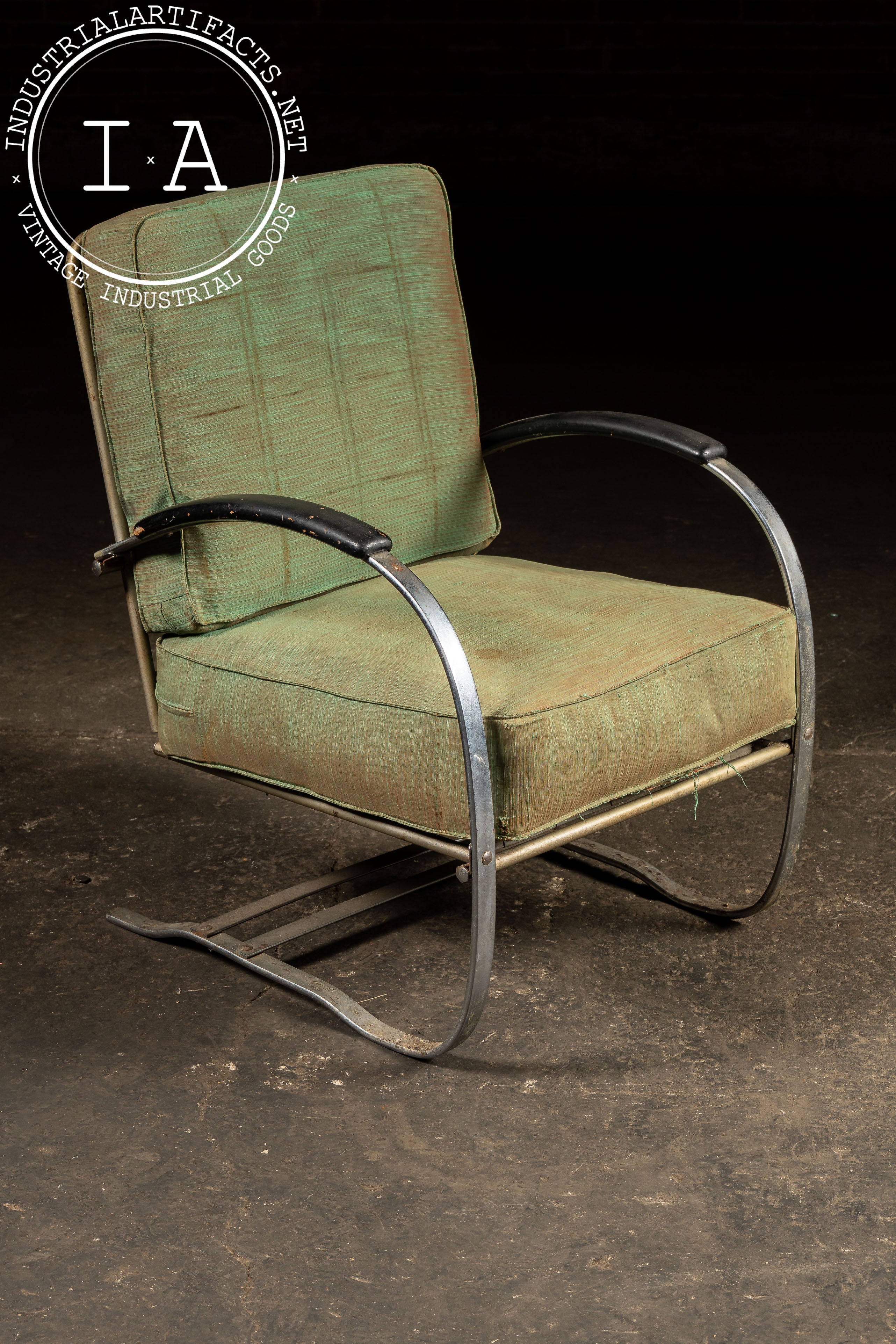 Vintage Chrome Springer Armchair by Wolfgang Hoffmann for Howell 