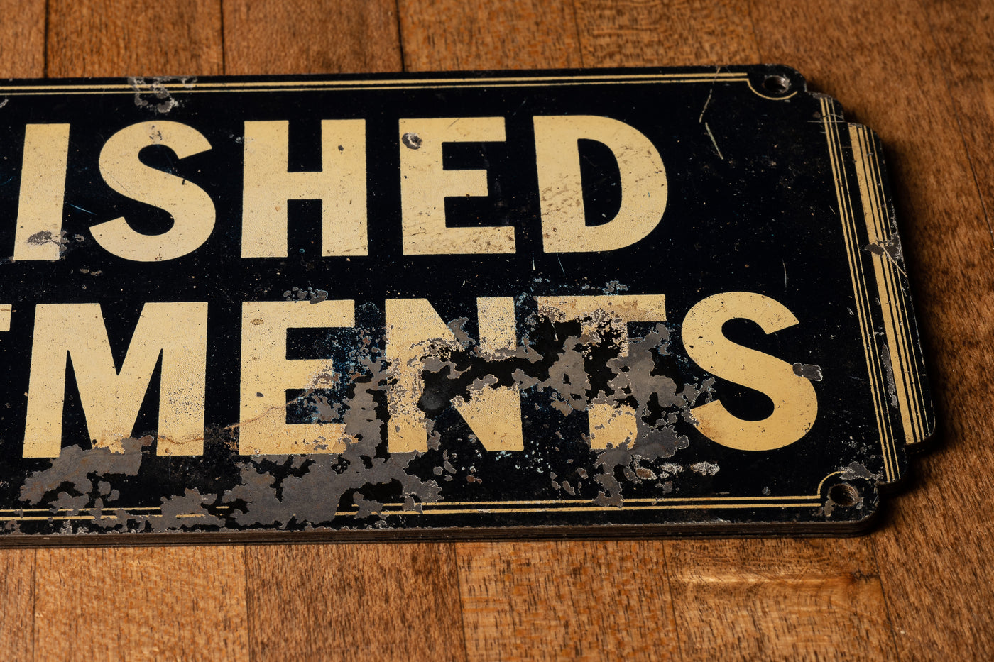 c. 1930s Art Deco Furnished Apartments Sign