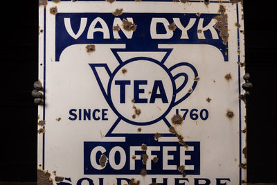 Vintage SSP Van Dyk Tea Sign