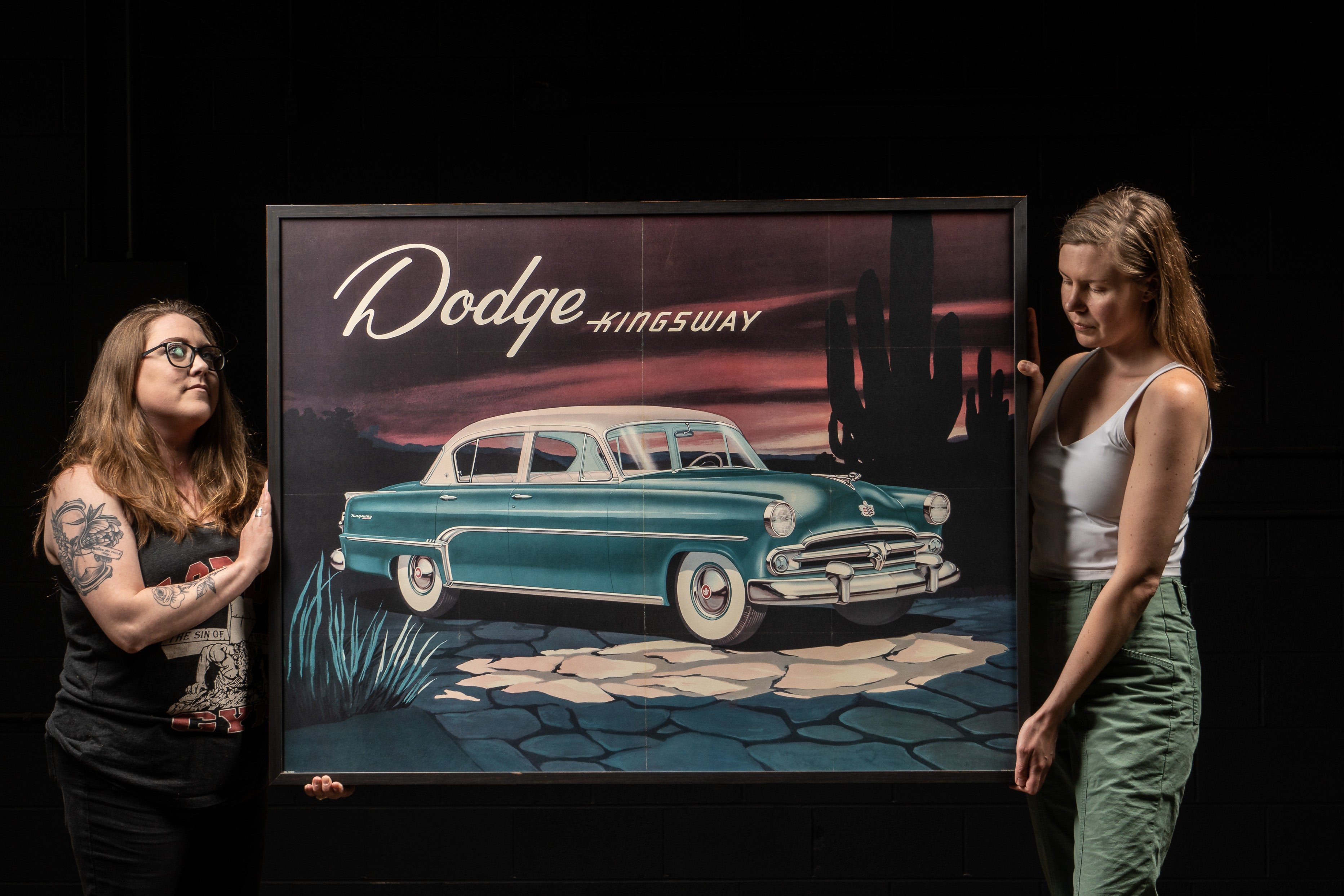 c. 1955 Dodge Kingsway Framed Poster Industrial Artifacts