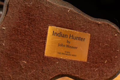 Vintage Weaver "Indian Hunter" Bronze Franklin Mint Statue; Signed