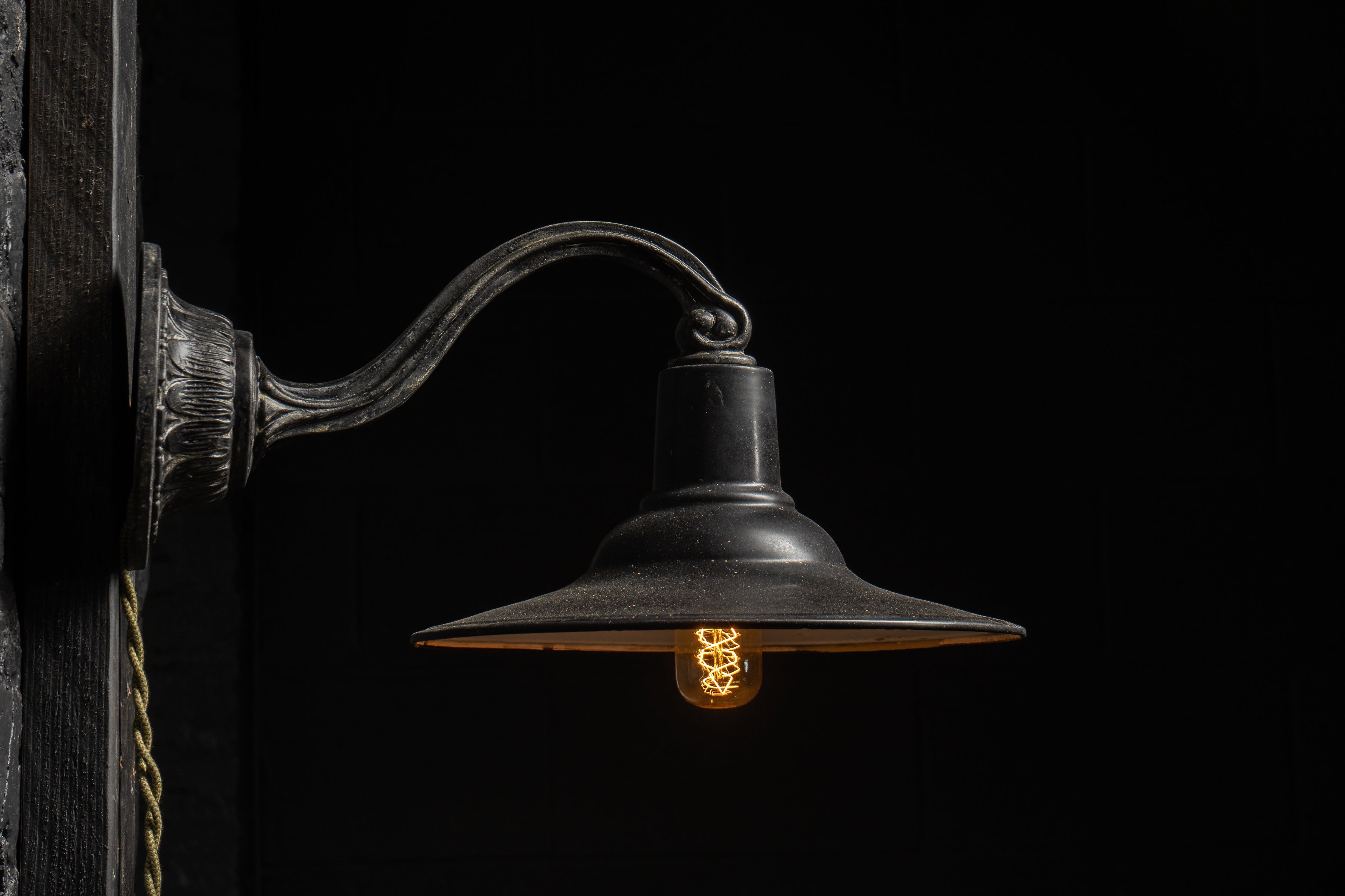 Antique Gooseneck Domed Wall Sconce – Industrial Artifacts