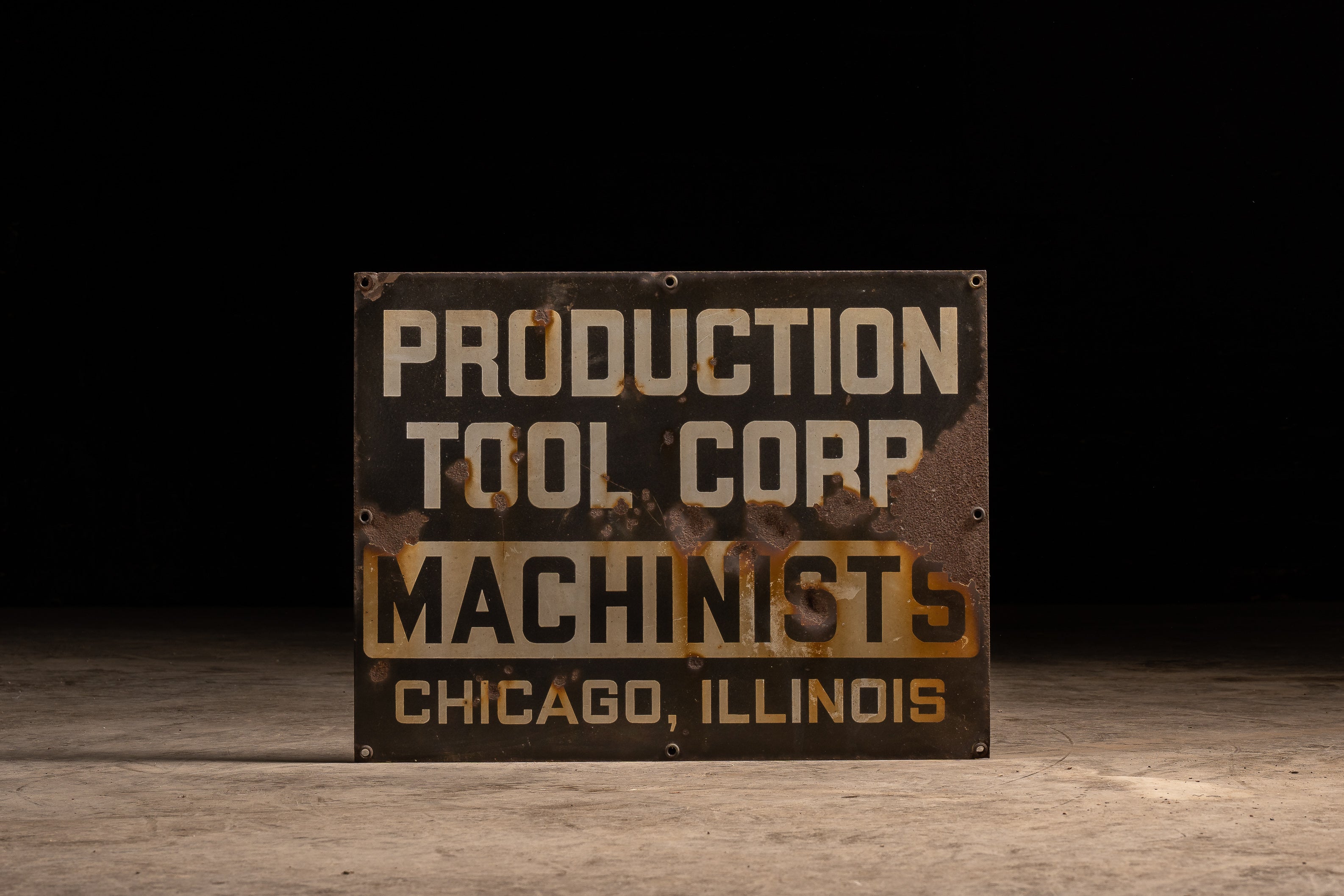 Vintage SSP Machinist Sign Industrial Artifacts