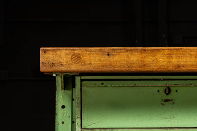 Vintage Industrial Swing Stool Workbench