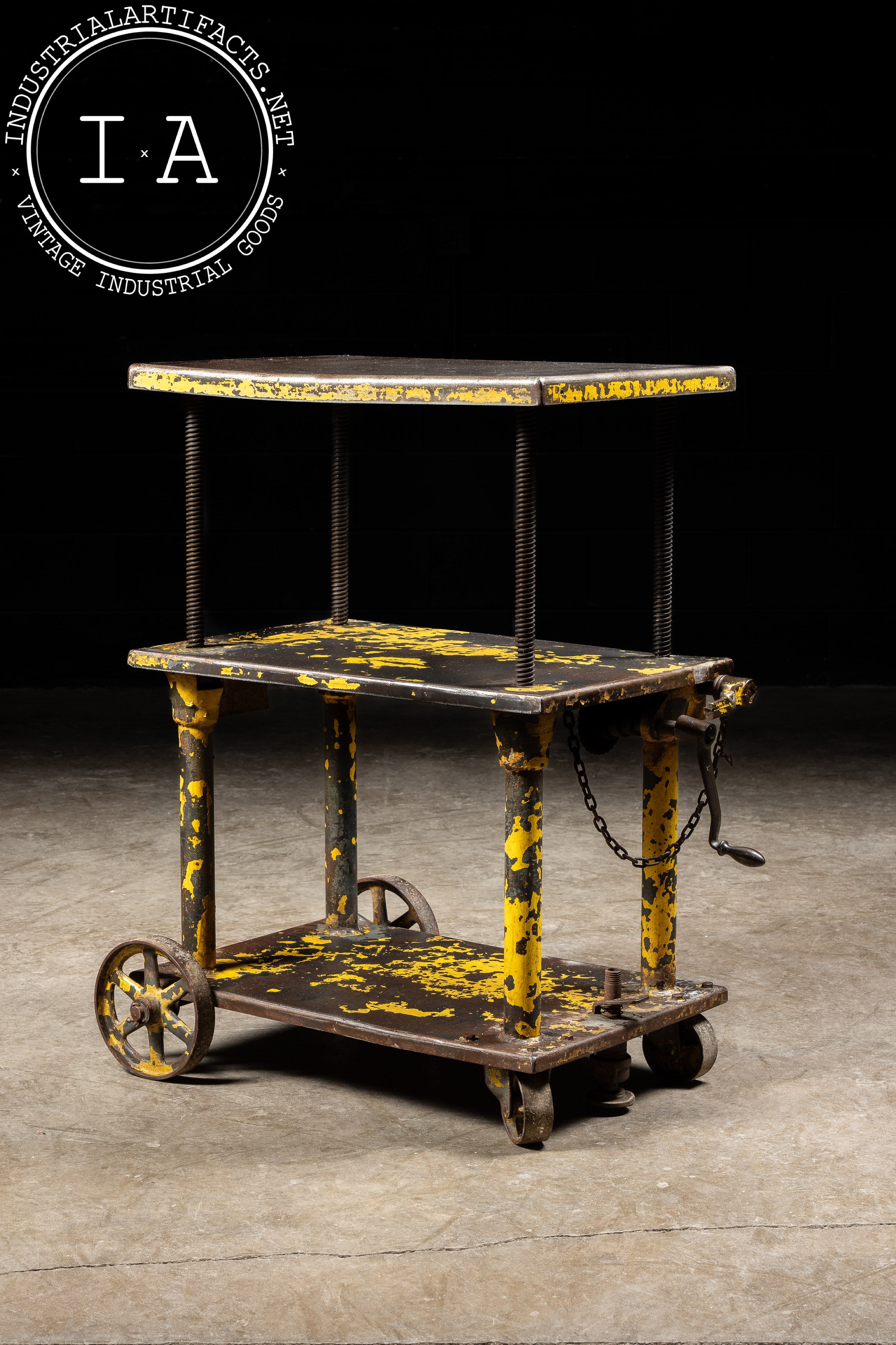 Vintage Industrial Steel Rolling Die Cart – Industrial Artifacts