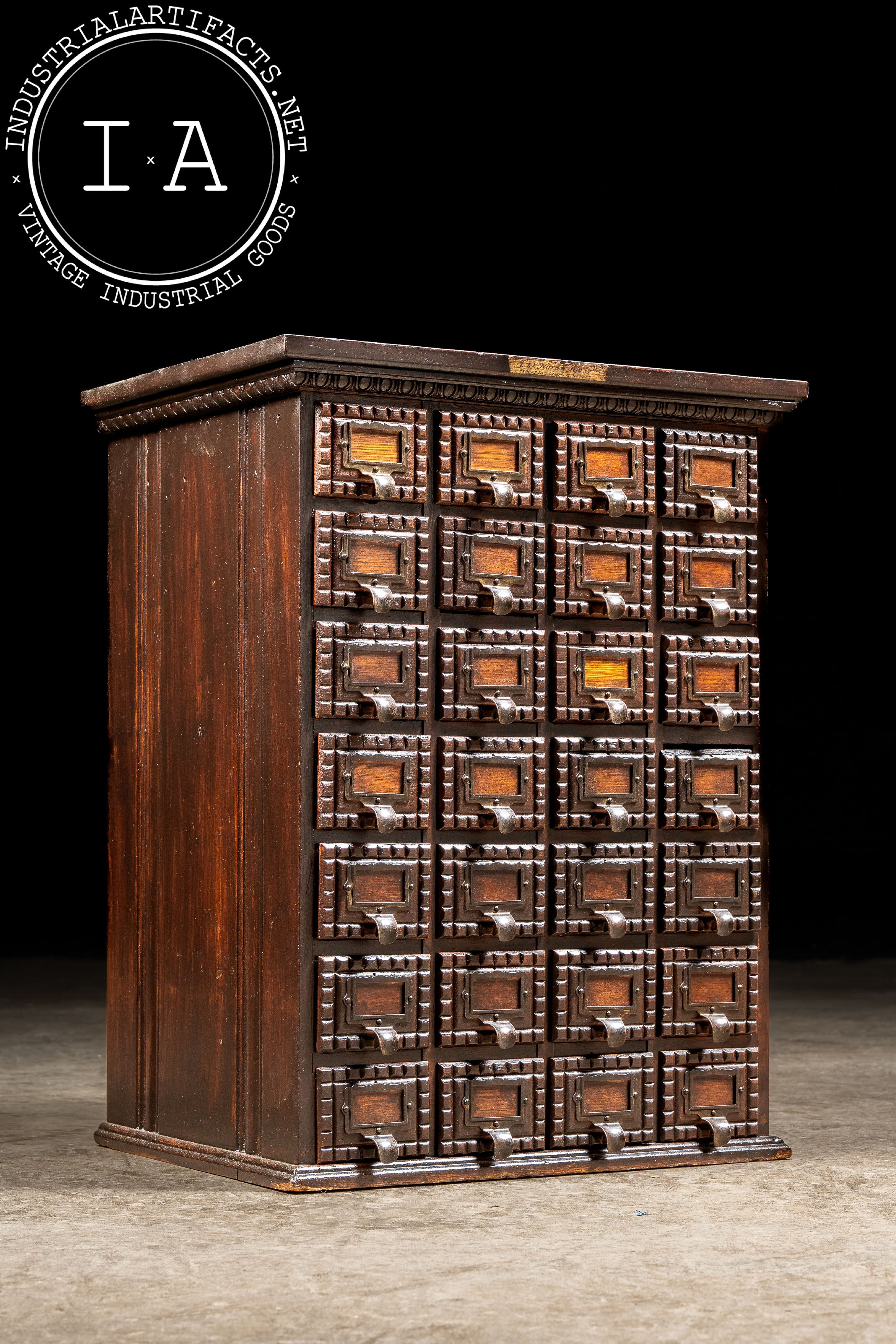 Late 19th Century Oak Tramp Art Screw Cabinet by J. D. Warren