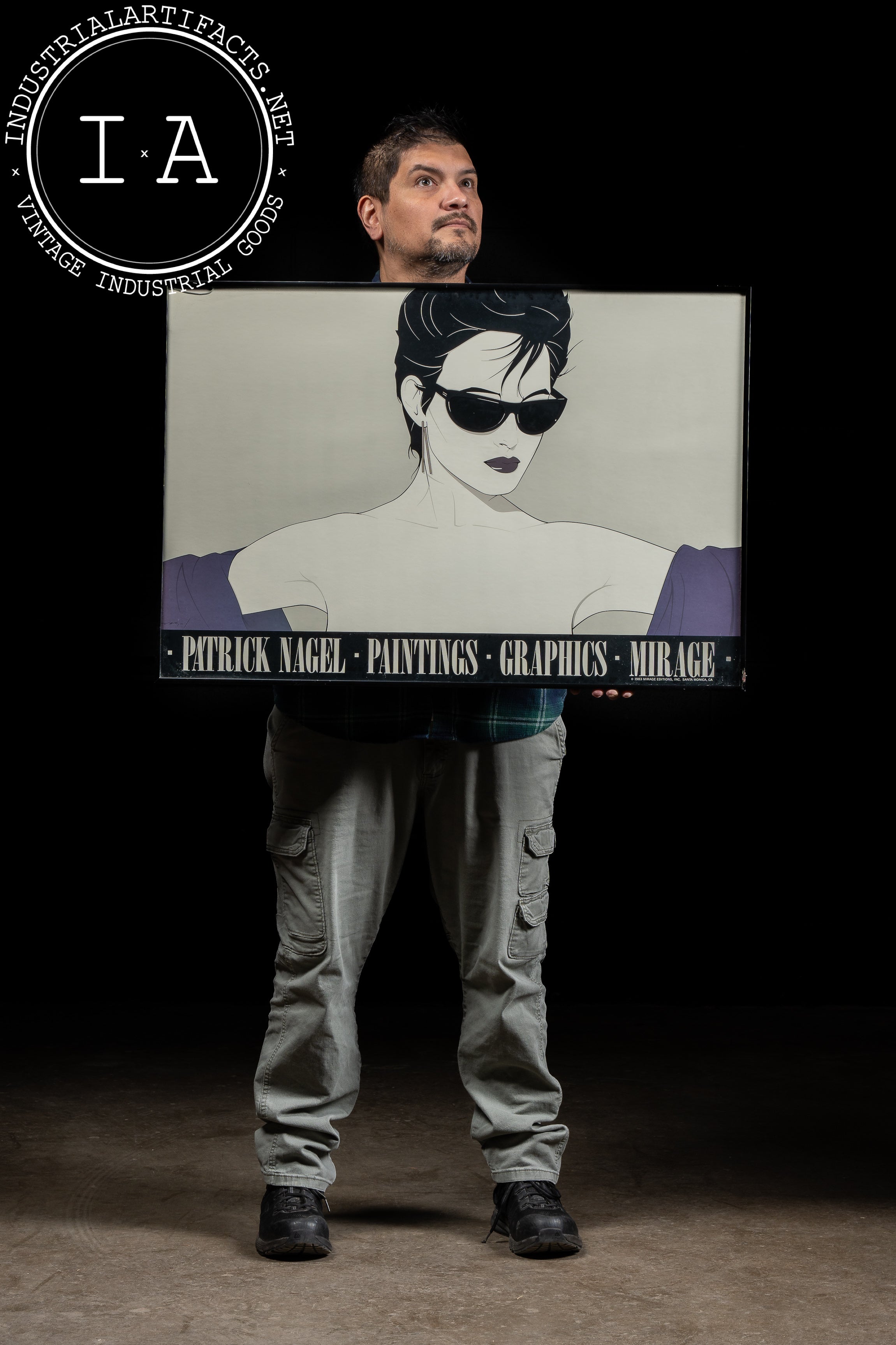 80s【パトリック・ナゲル】Mirage Editions ヴィンテージポスター Sunglasses | Framed Patrick Nagel/Mirage Graphics Poster