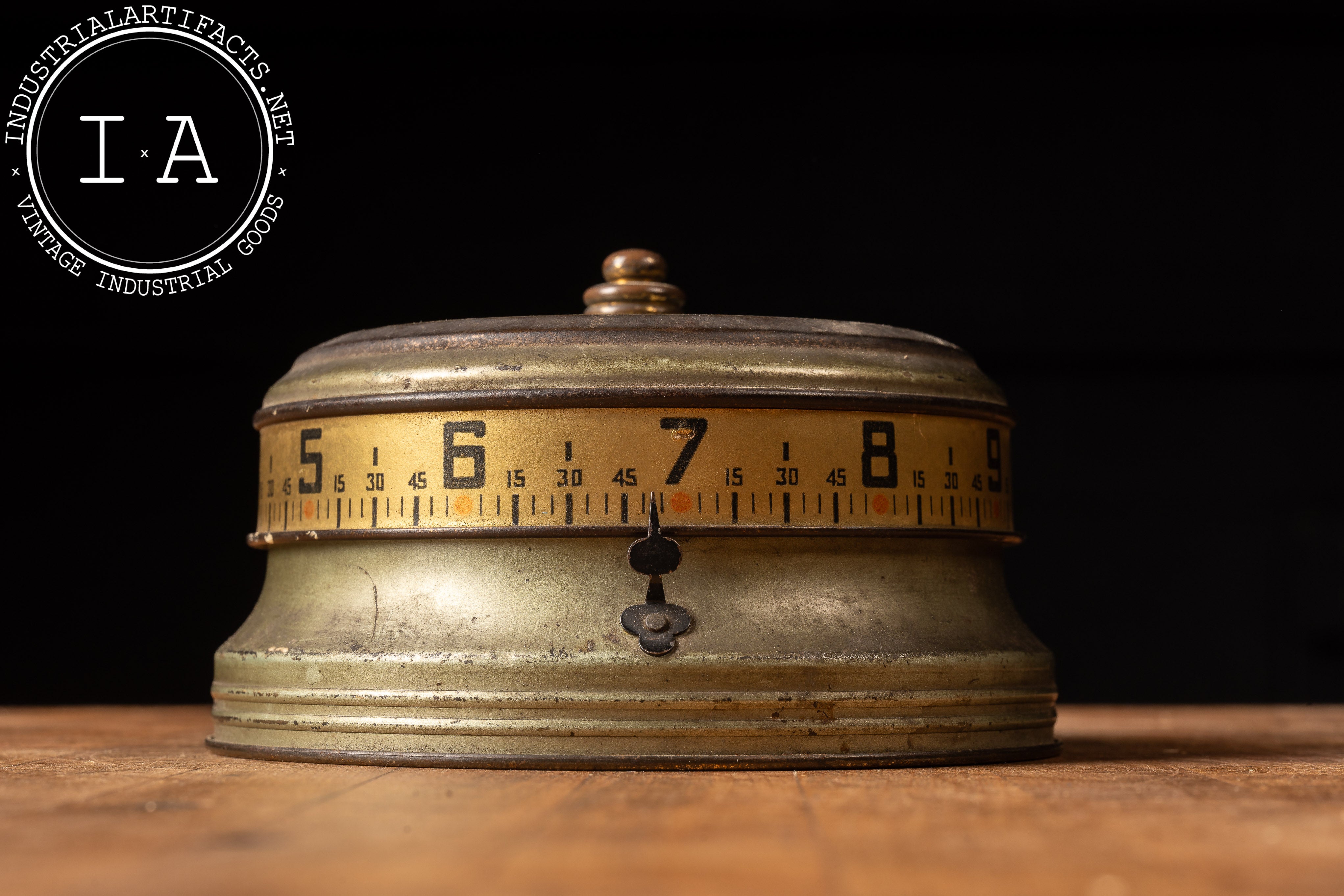 c. 1930 Lux Mystery Rotary Tape Measure Clock Industrial Artifacts