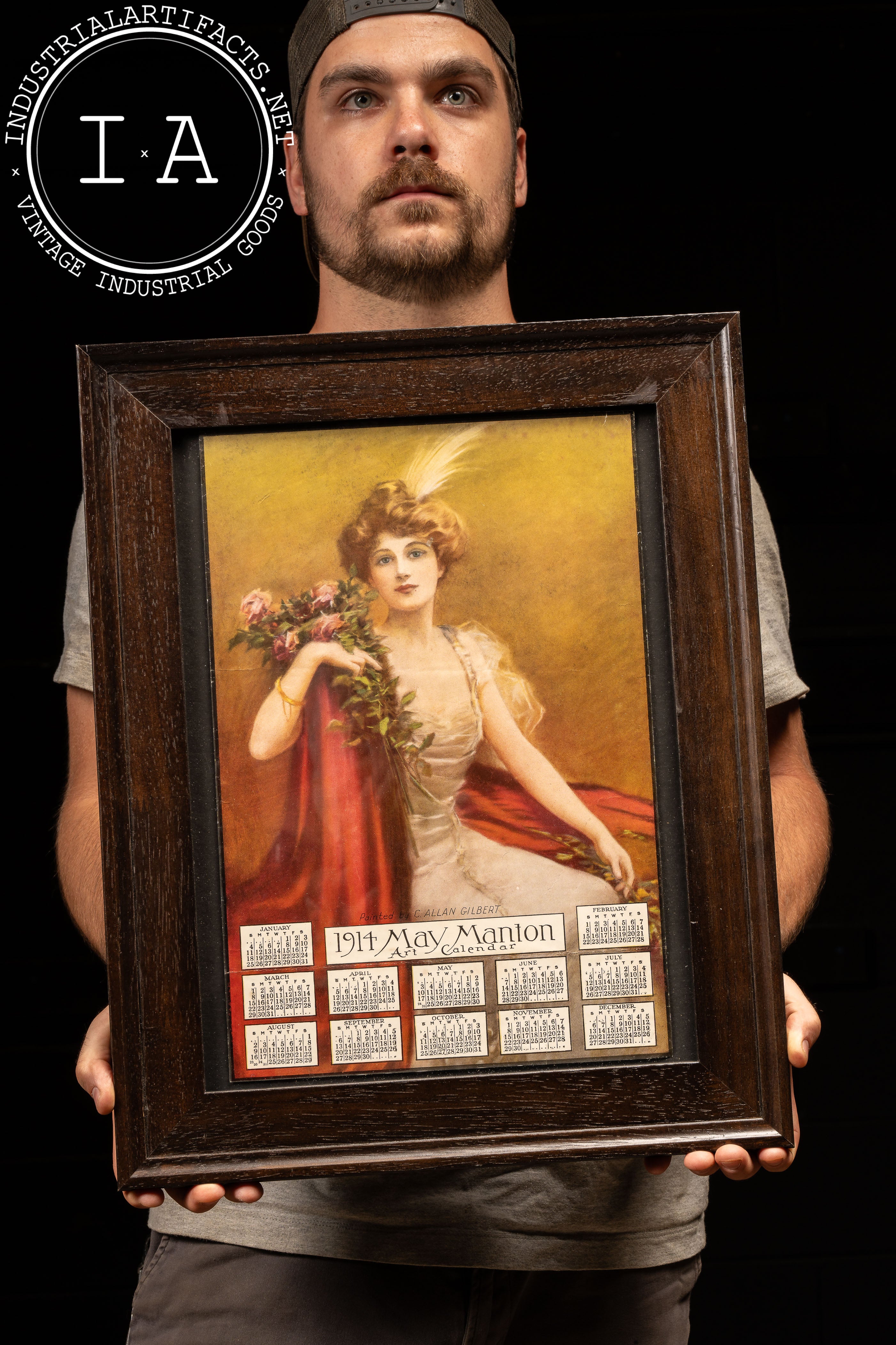 Framed 1914 May Manton Art Calendar – Industrial Artifacts