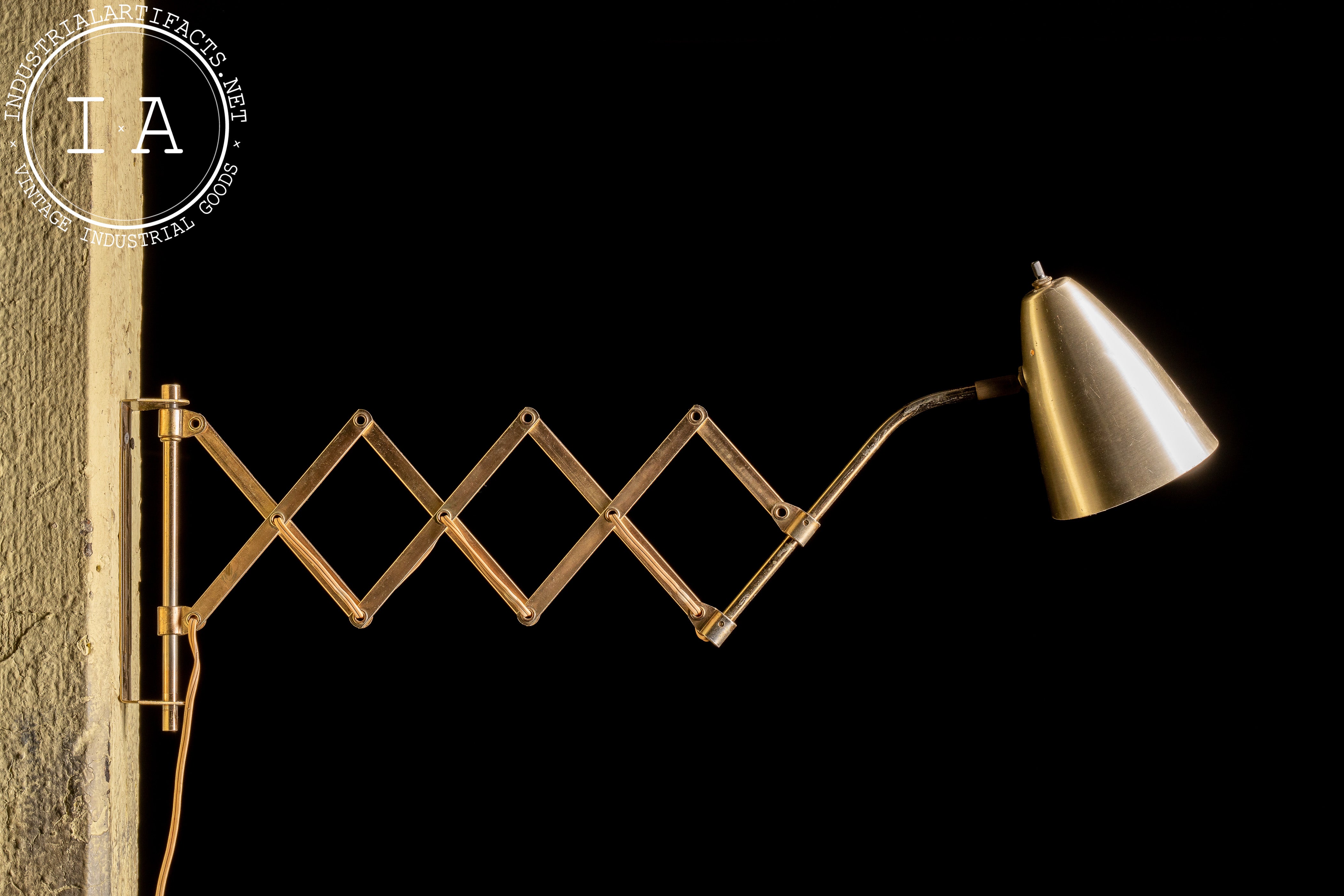 c. 1950 Scissor Arm Lamp Industrial Artifacts