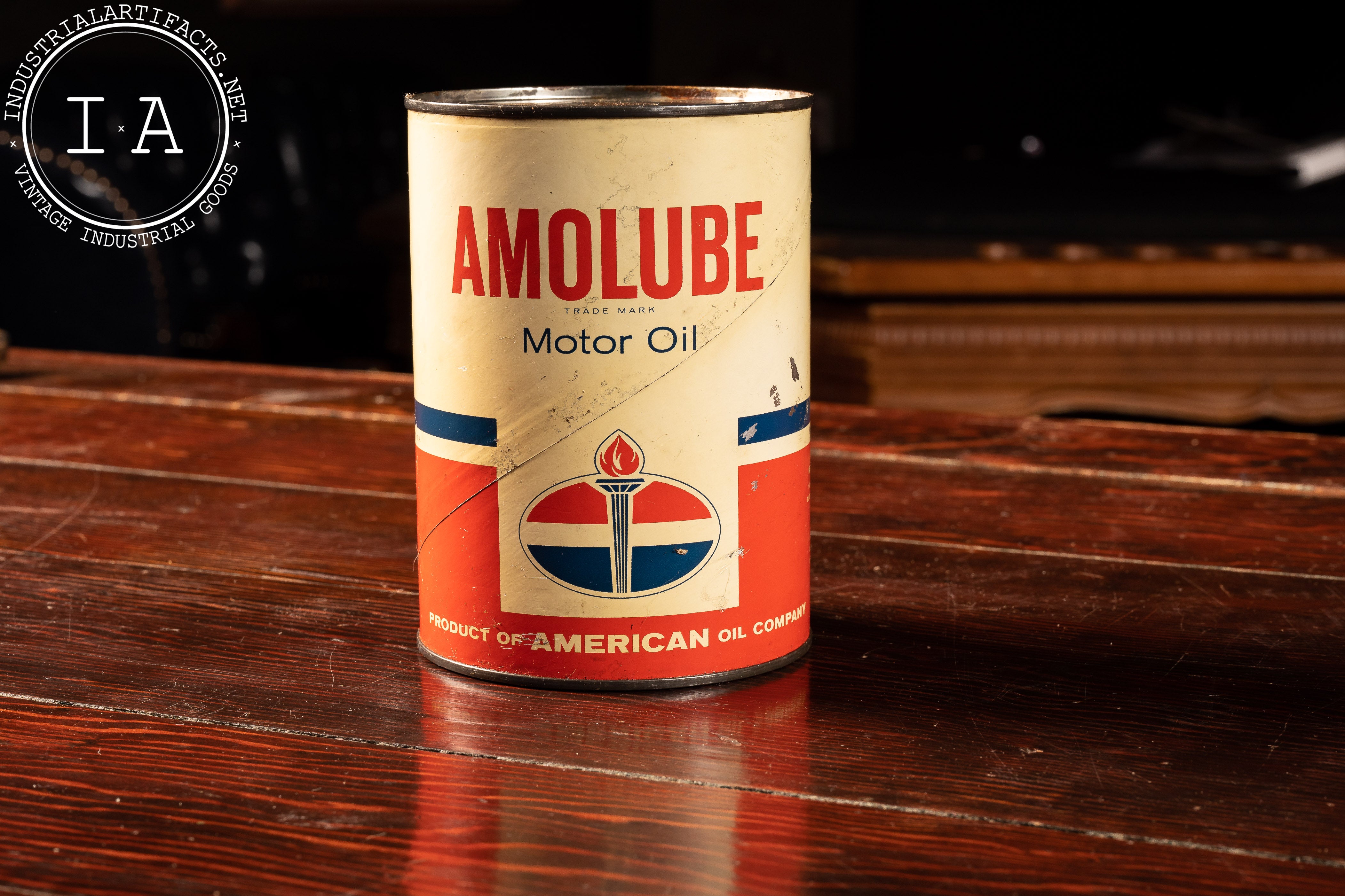 Vintage American Amolube Motor Oil Can – Industrial Artifacts