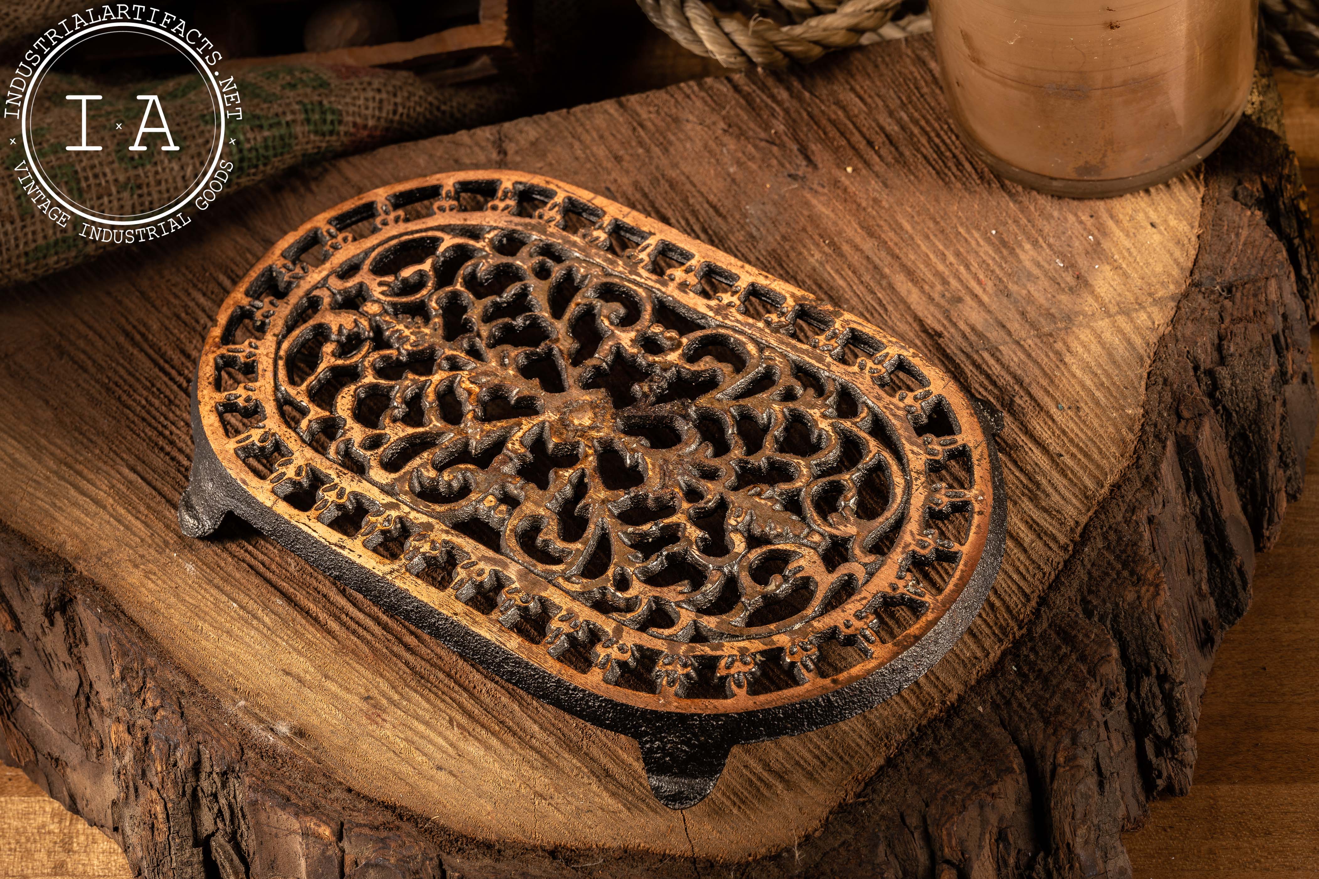 Vintage Copper Trivet Industrial Artifacts