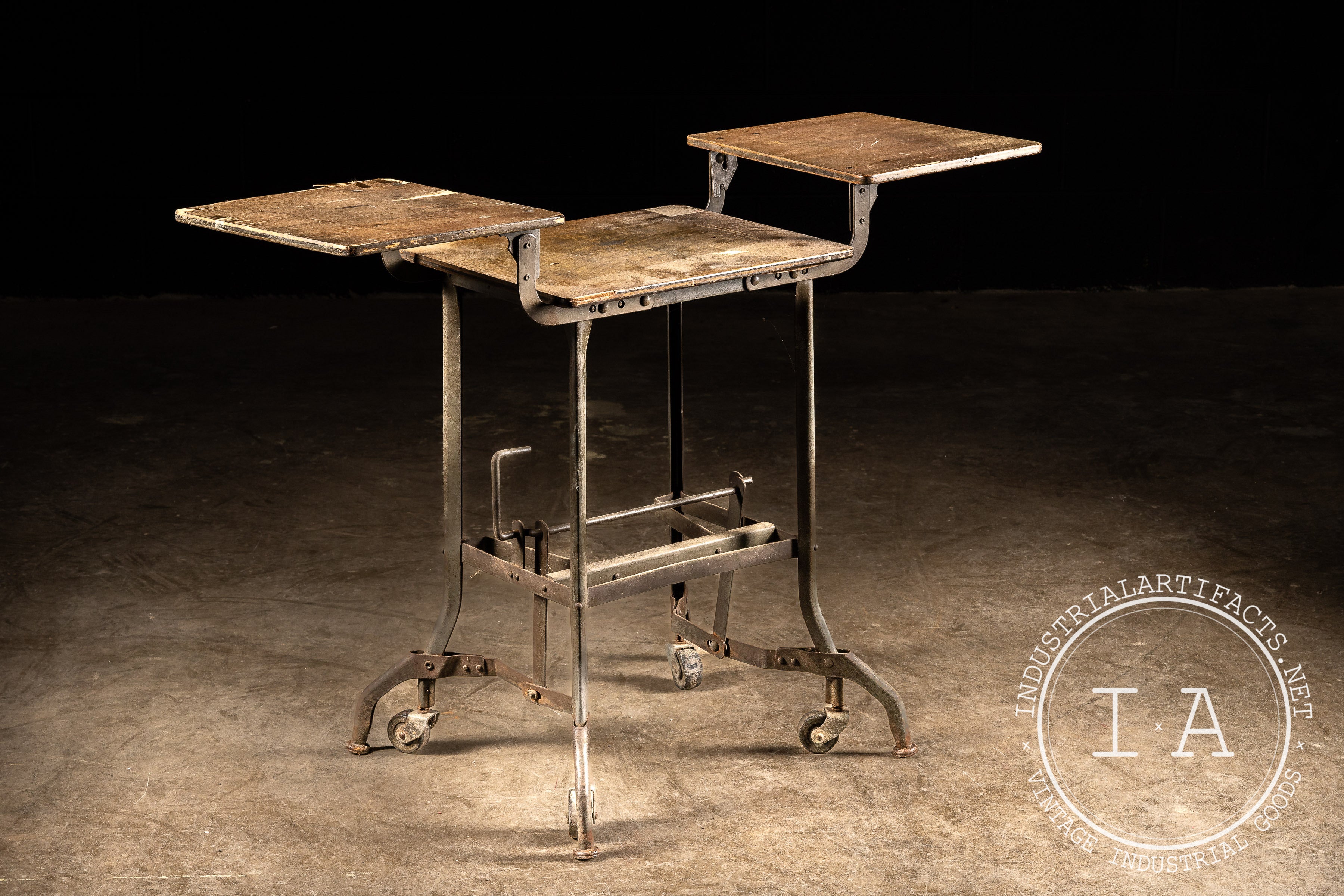 Vintage Typewriter Table by Toledo Uhl Industrial Artifacts