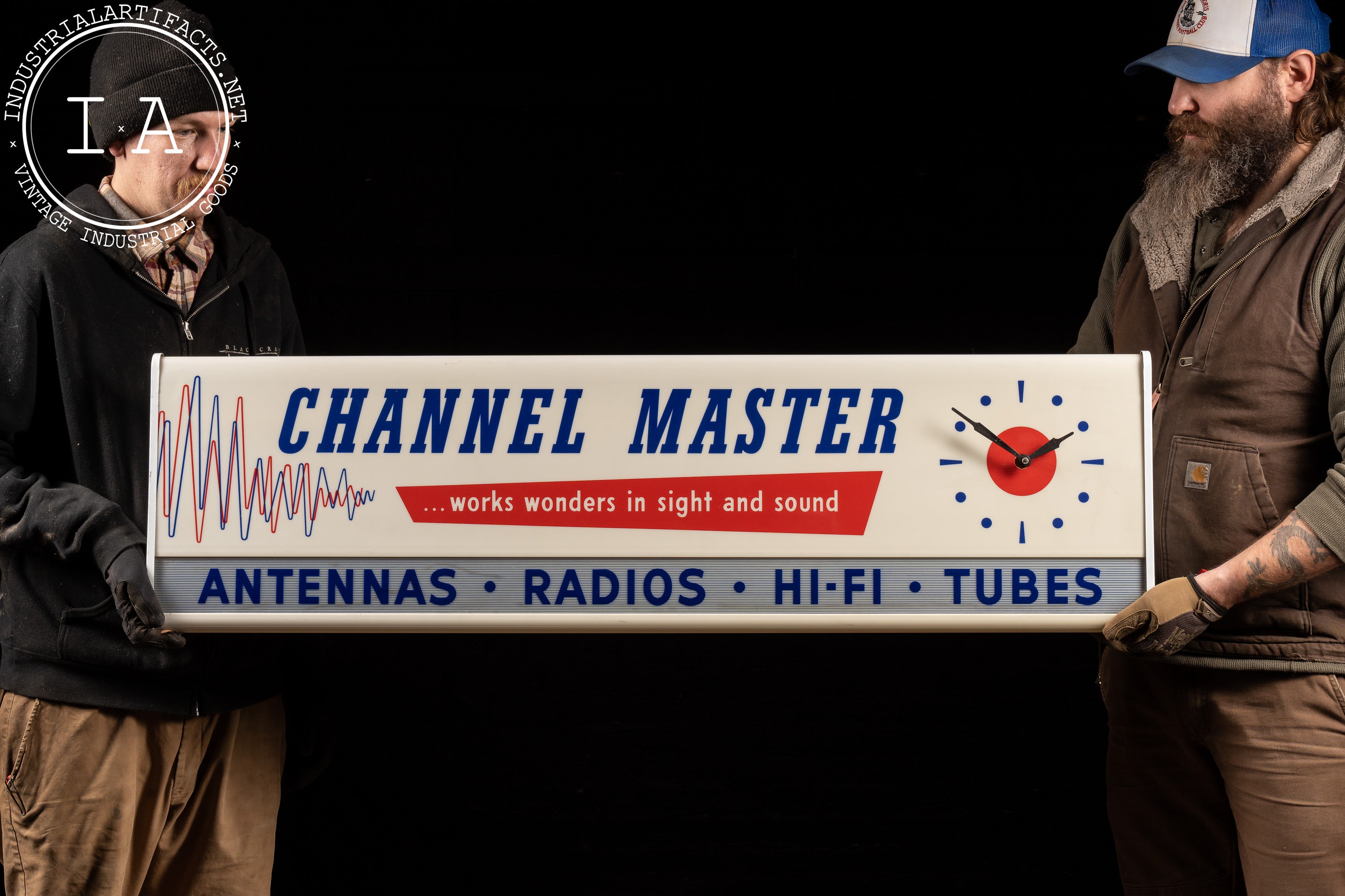 Vintage Lighted Channel Master Clock Industrial Artifacts