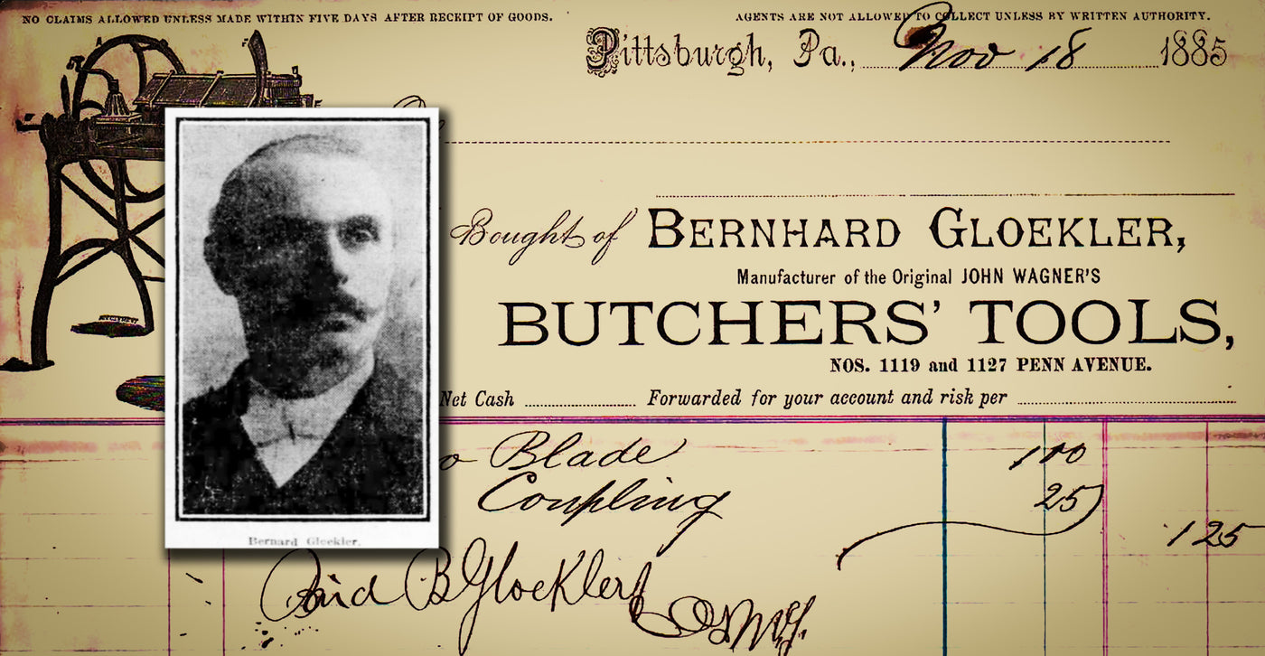 Bernhard Gloecker and a Butcher's Tools receipt
