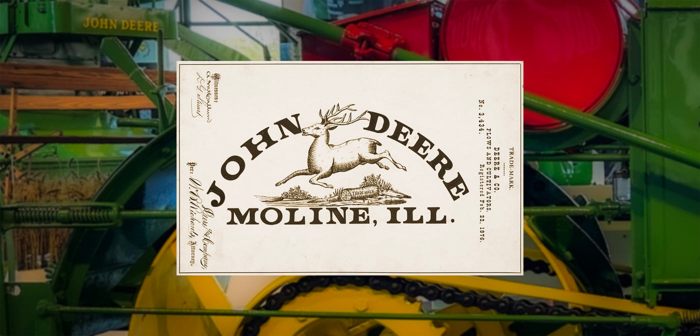 Who owns John Deere Industrial Artifacts blog header with Moline Illinois deer logo