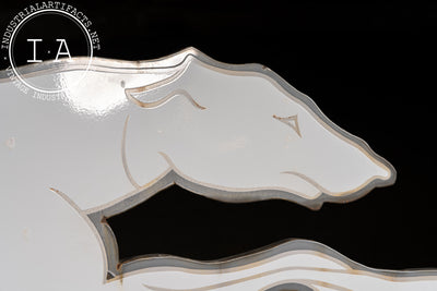 Large Porcelain Greyhound Bus Sign