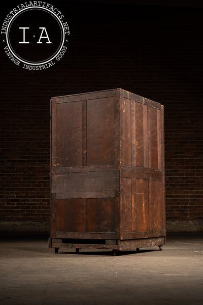 c. 1850 English Mahogany Renaissance Revival Corner Library Cabinet