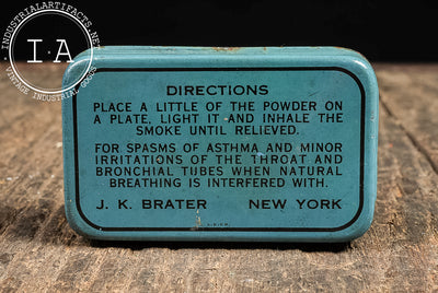 Brater’s Powder for Spasms of Asthma Pocket-Size Tin