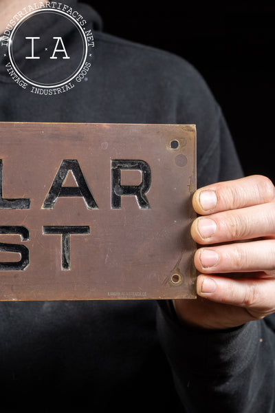 Early 20th Century Debossed Brass Dentist Trade Sign