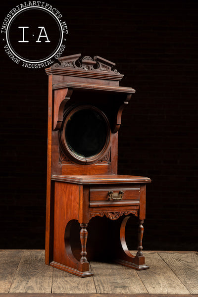 Late 19th Century Victorian Shaving Stand Cabinet