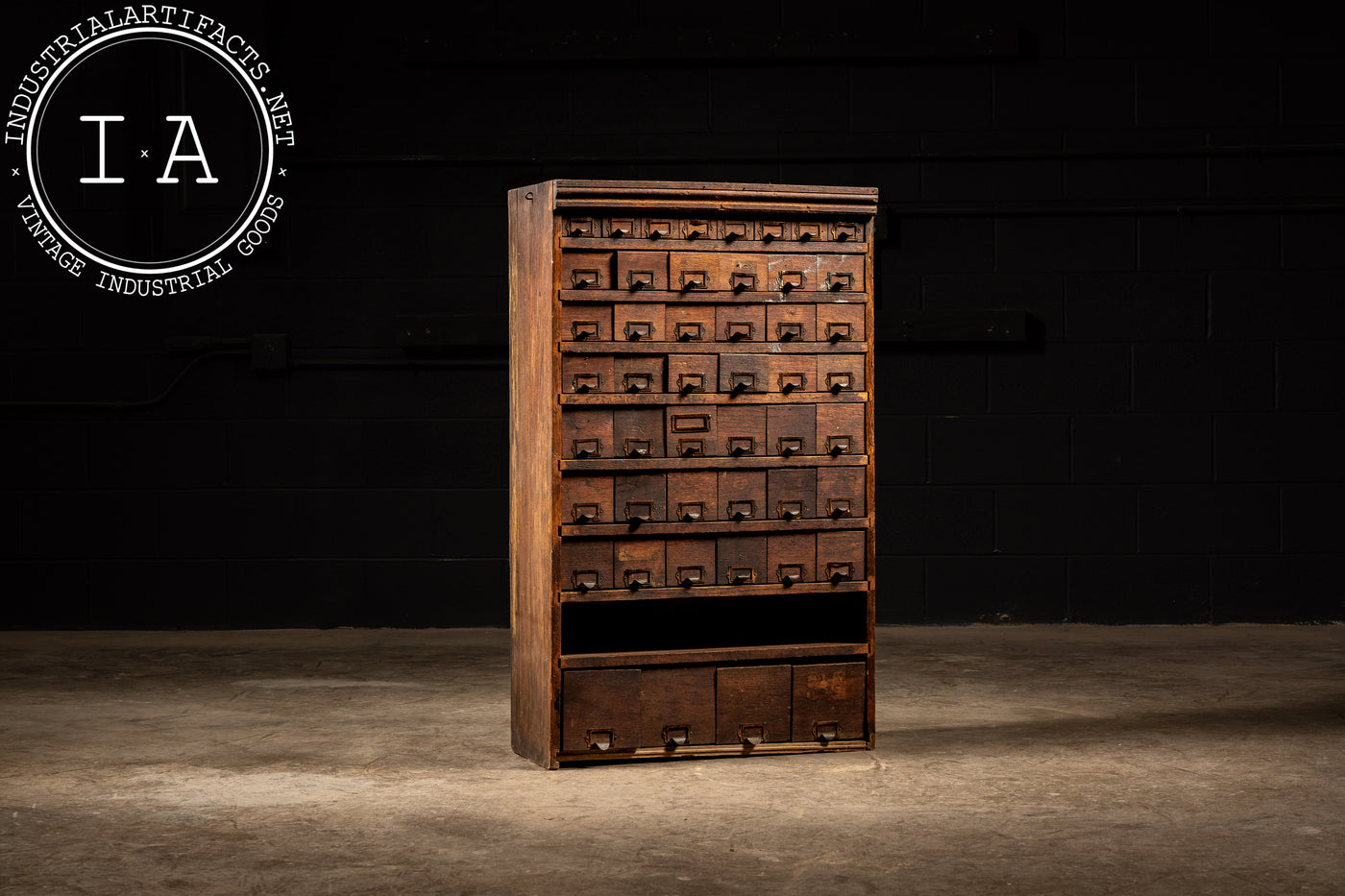 Antique Wooden J.D. Warren Cabinet