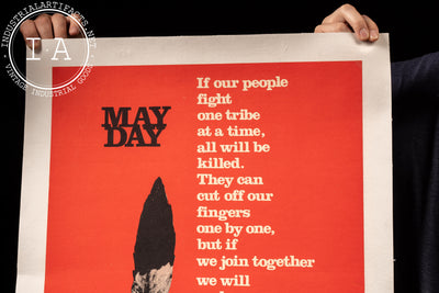 c. 1971 Linen-Mounted May Day Sitting Bull Poster