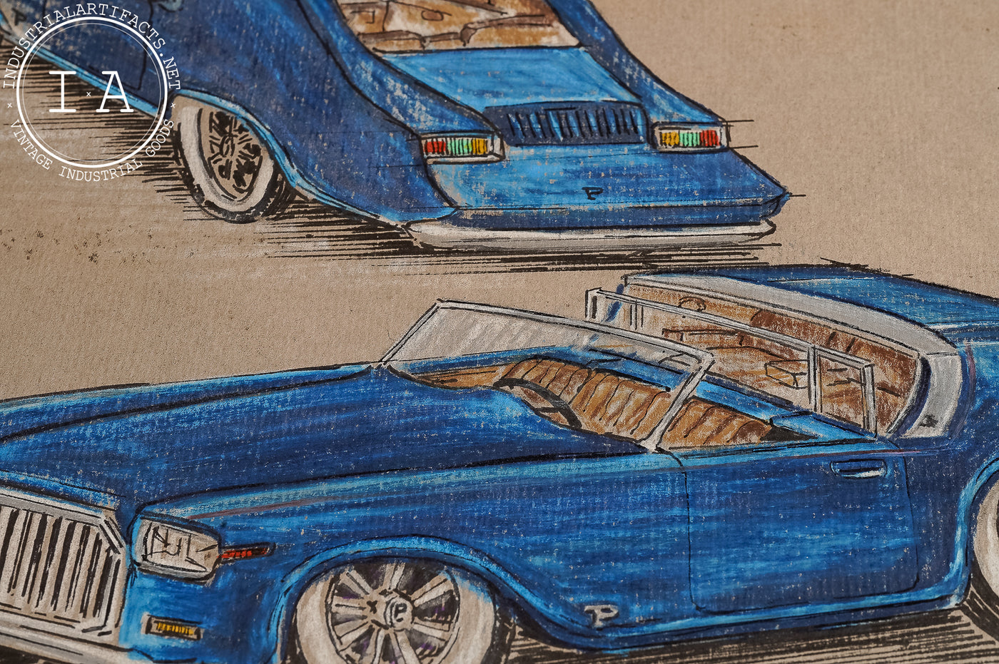 c. 1960s/1970s Pierce-Arrow Spec Concept Drawings