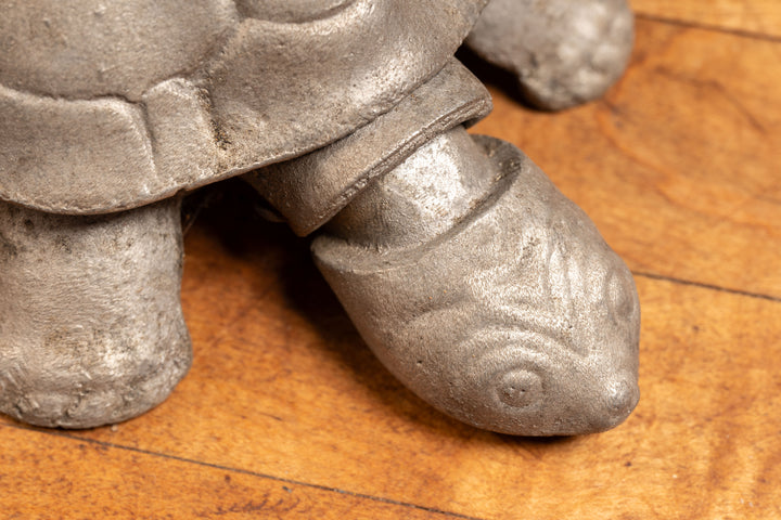 Antique Cast Aluminum Figural Snapping Turtle Spittoon-Type