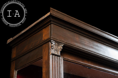 Massive Early 20th Century Sliding Glass Door Display Case