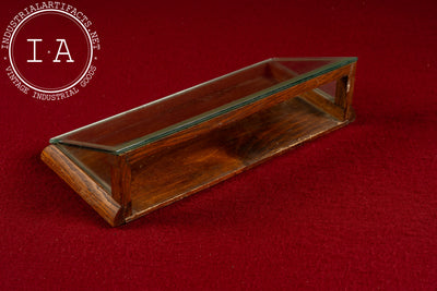 Vintage King Instruments Oak & Glass Countertop Display Case Showcase