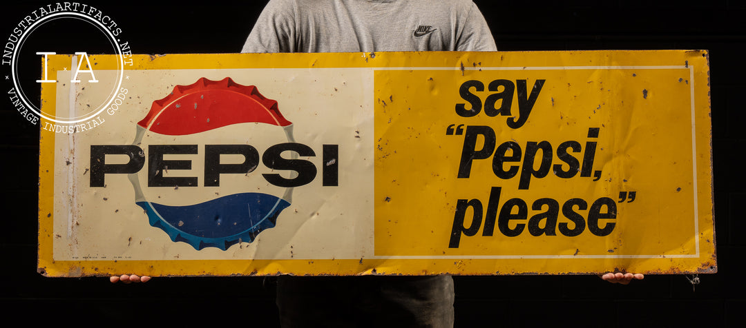 Vintage Pepsi Tin Tacker Advertising Sign – Industrial Artifacts