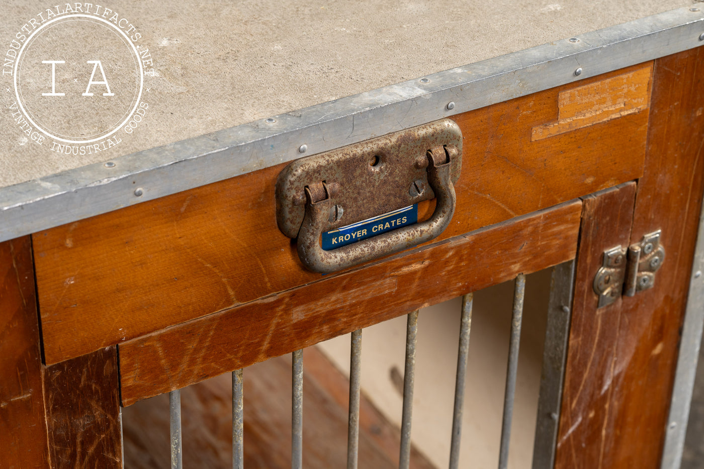 Vintage Wooden NYC Dog Pound Kennel by Kroyer Crates