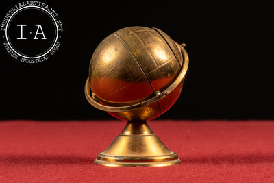 Vintage Space Age Brass Globe Ashtray