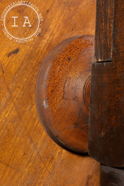 Early 20th Century Dice Gambling Wheel with Starburst Veneer Face