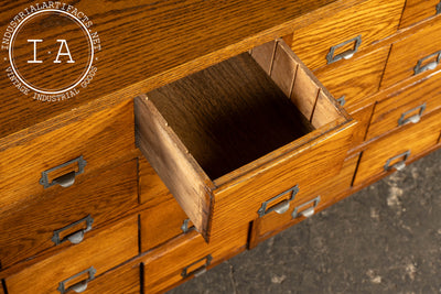 Vintage Oak 24-Drawer Apothecary