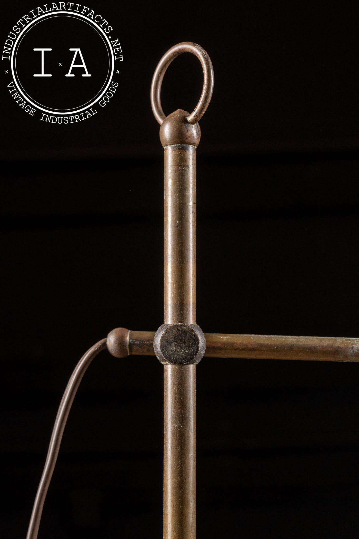 Antique Brass Faries Table Lamp With Verdelite Glass Shade
