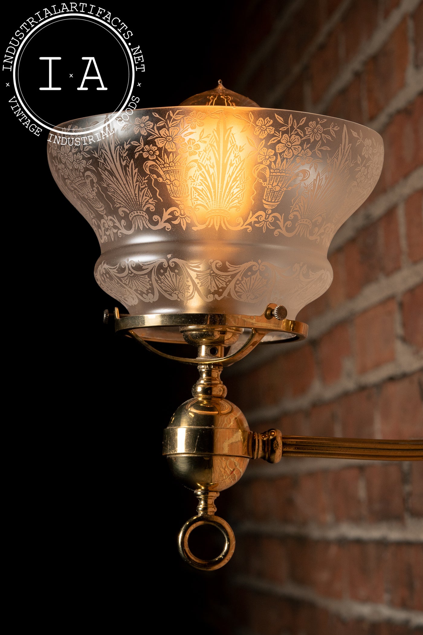 Victorian Revival Figural Brass Wall Sconce with Dragon Motif
