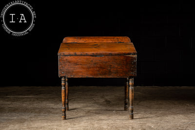 Early 20th Century Pine School Desk