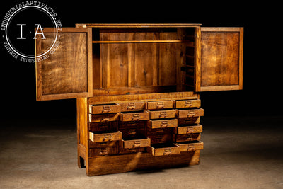 Early 20th Century Tiger Oak Library Cabinet