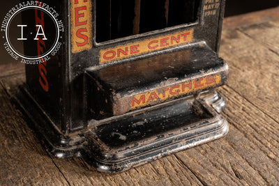 Early 20th Century One-Cent Match Vending Machine by Krema