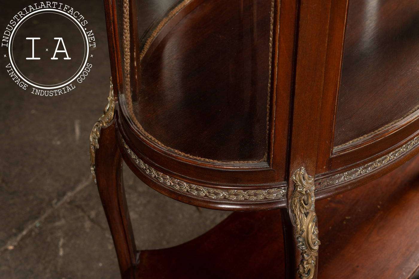 Louis XVI Style Mahogany Curio Cabinet