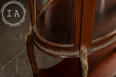 Louis XVI Style Mahogany Curio Cabinet