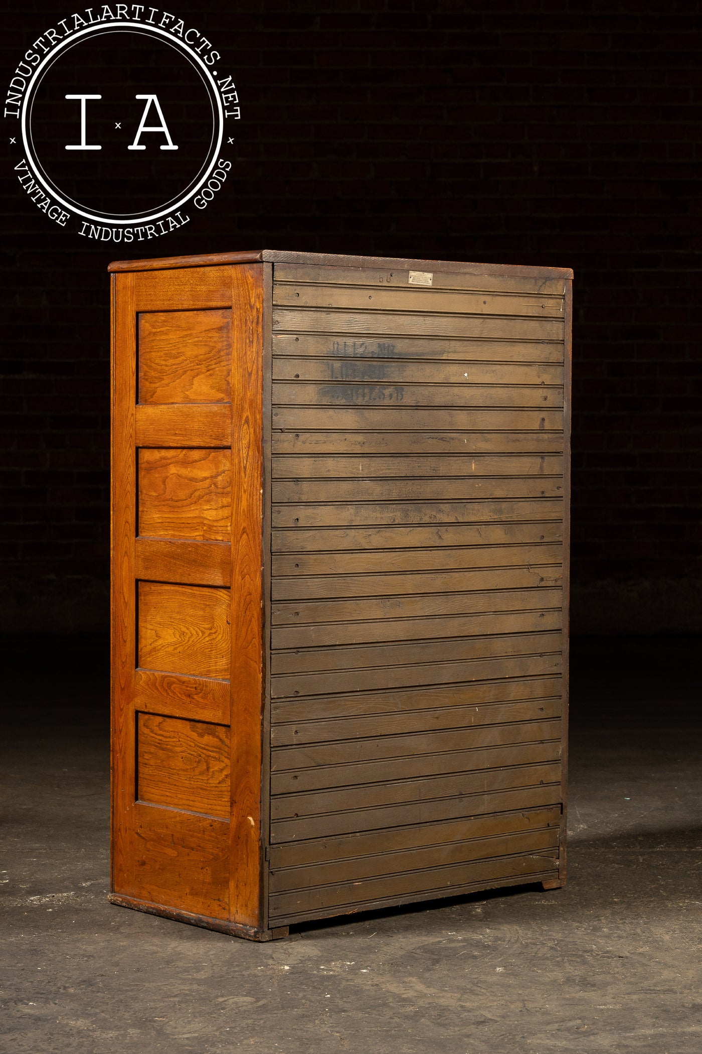 Early 20th Century Oak "Leonard" Refrigerator by Grand Rapids