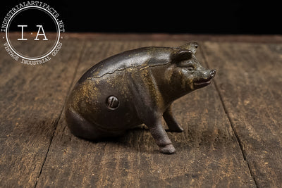 Antique Cast Metal Pig Bank by A. C. Williams