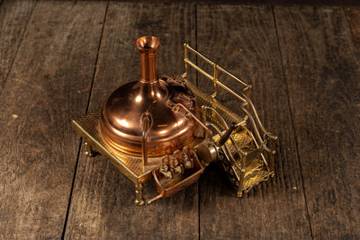 Vintage Miniature Copper and Brass Brewery Vat Model
