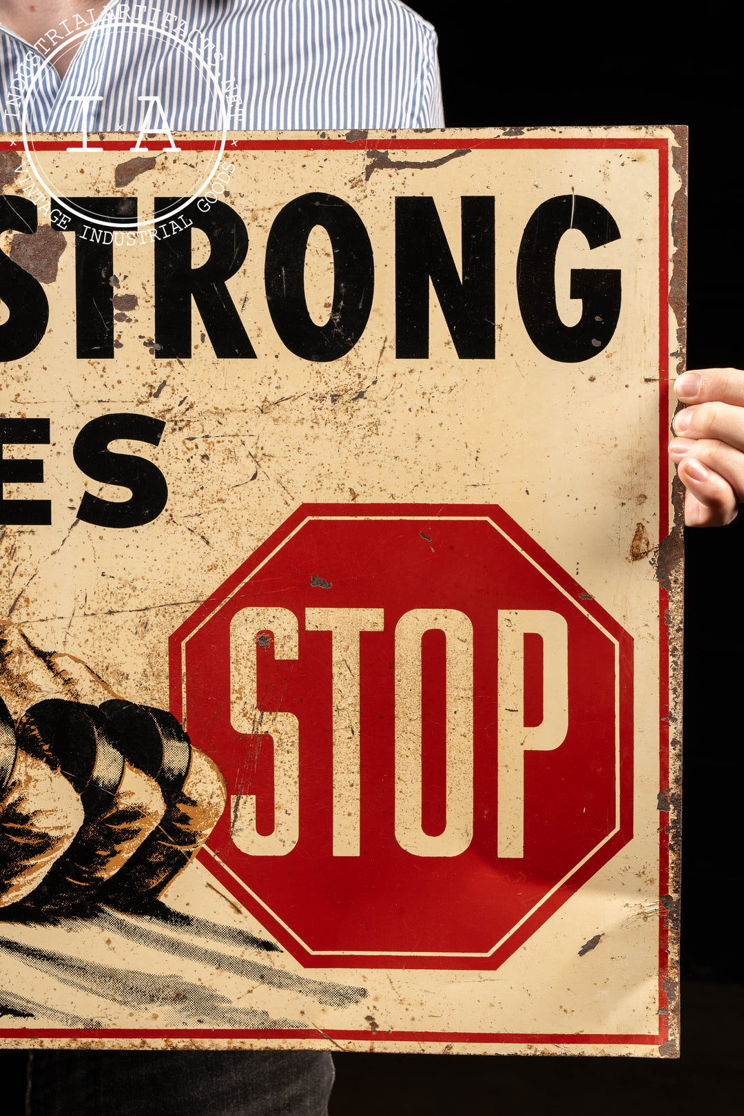 ケ*ン様 ARMSTRONG TIRES アンティークサイン Armstrong Tire Sign